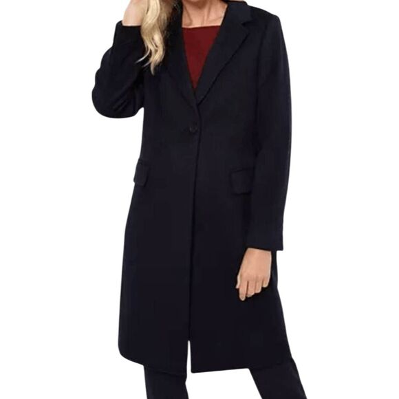 CALVIN KLEIN Wool Cashmere Overcoat Size Large - Picture 1 of 3